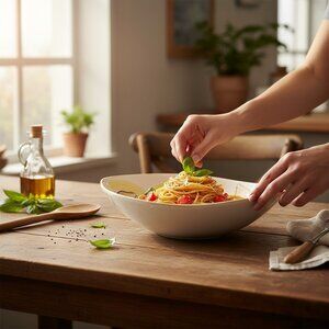 Vintage Los Angeles Potteries Spaghetti/Salad/Pasta Serving Bowl